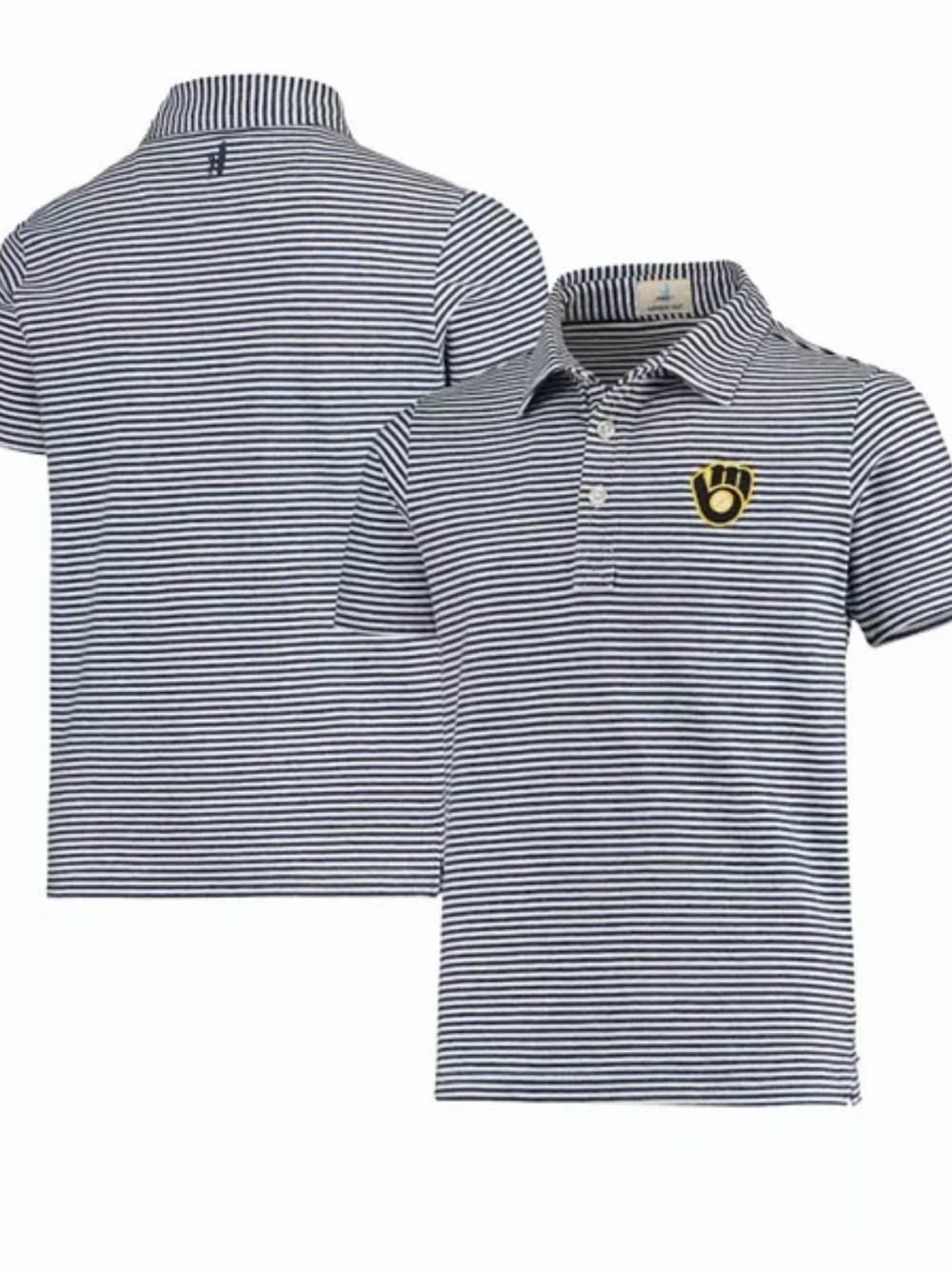 Johnnie-o Milwaukee Brewers Nelly Striped Polo Shirt